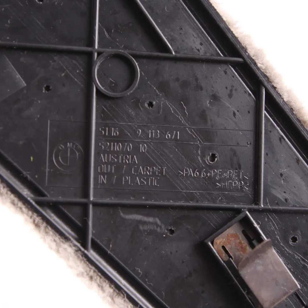 Centre Console Trim Cover Front Right O/S Panel Everest Grey 9113672 to BMW F01 F02 with Part number 9171278 BMW F01 F02 Centre Console Trim Cover Front Right O/S Panel Everest Grey 9113672 - SKU 9171278 - Part number 9171278