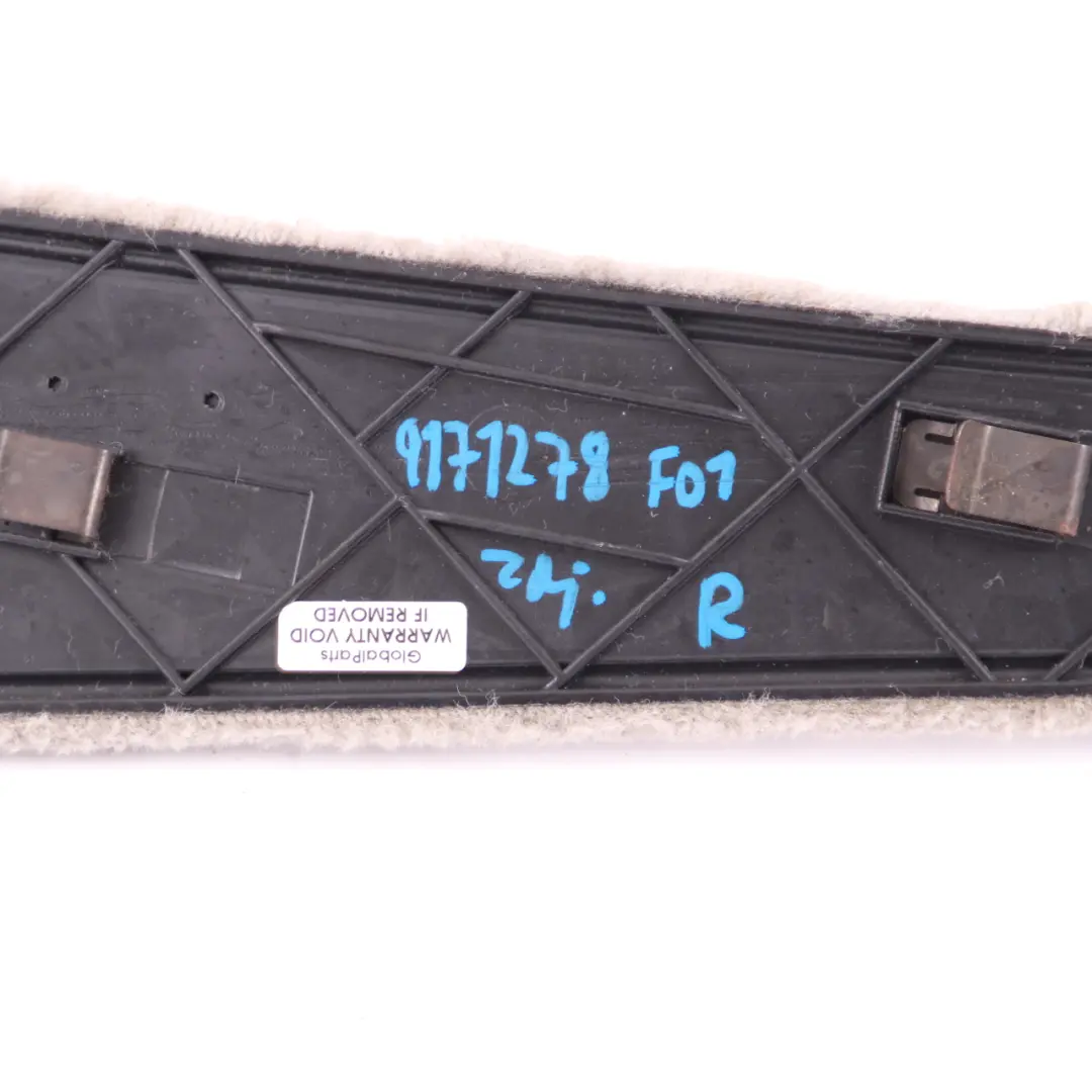 Centre Console Trim Cover Front Right O/S Panel Everest Grey 9113672 to BMW F01 F02 with Part number 9171278 BMW F01 F02 Centre Console Trim Cover Front Right O/S Panel Everest Grey 9113672 - SKU 9171278 - Part number 9171278