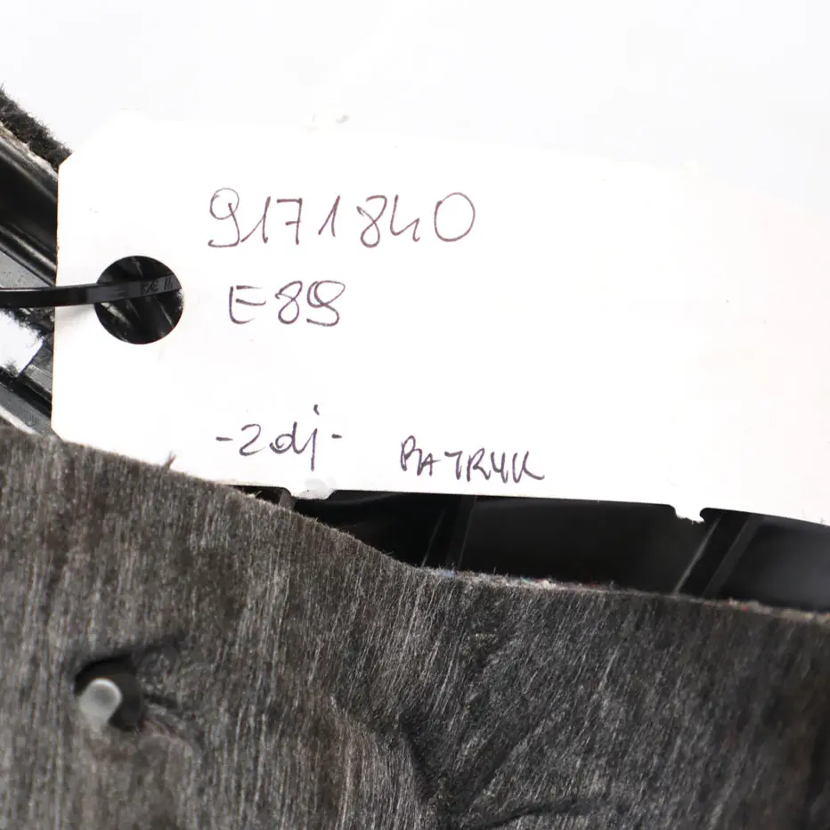 Bulkhead Panel Interior Trim Trunk Boot Partition Black to BMW Z4 E89 Rear with Part number 9171840 BMW Z4 E89 Rear Bulkhead Panel Interior Trim Trunk Boot Partition Black - SKU 9171840 - Part number 9171840