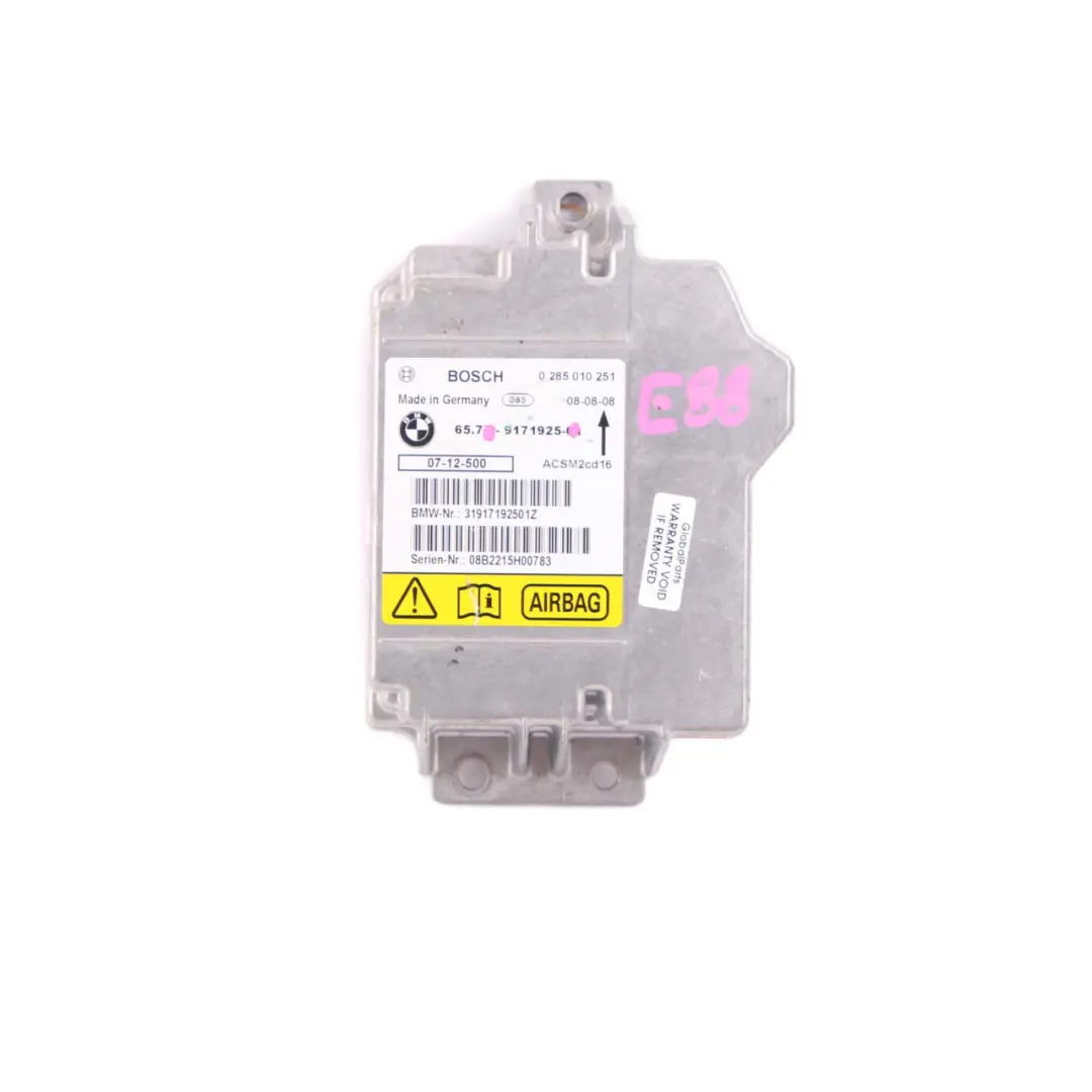 BMW E88 Convertible Air Module Sensor ECU Control Unit Module - SKU 9171925 - Part number 9171925