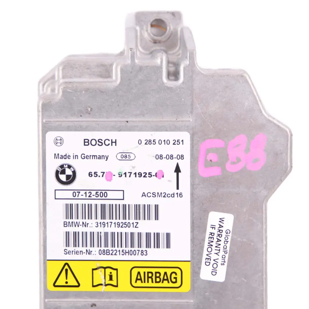 BMW E88 Convertible Air Module Sensor ECU Control Unit Module - SKU 9171925 - Part number 9171925
