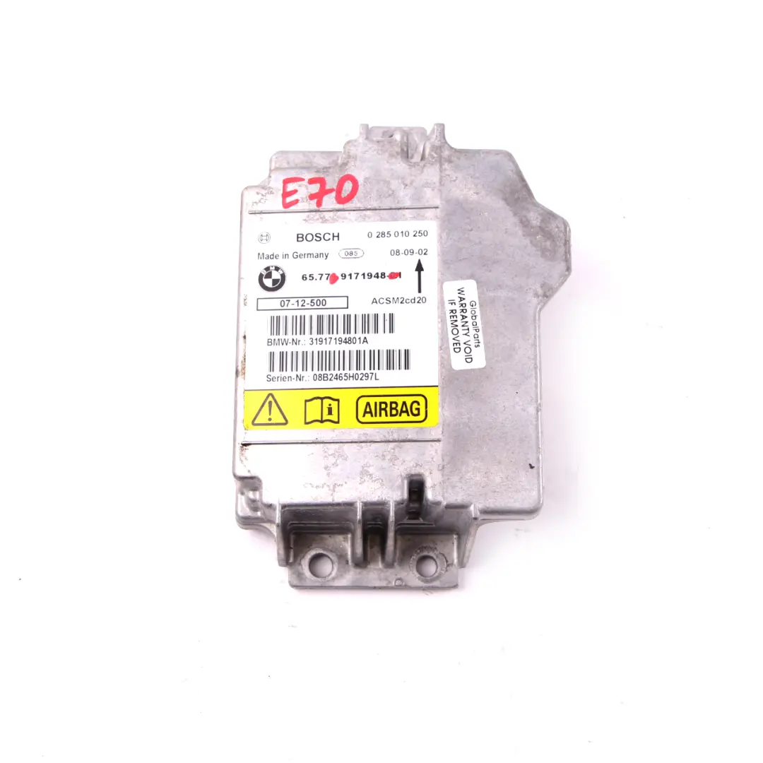 BMW X5 X6 E70 E71 Air Module Control ECU Unit Module 0285010250 - SKU 9171948 - Part number 9240083