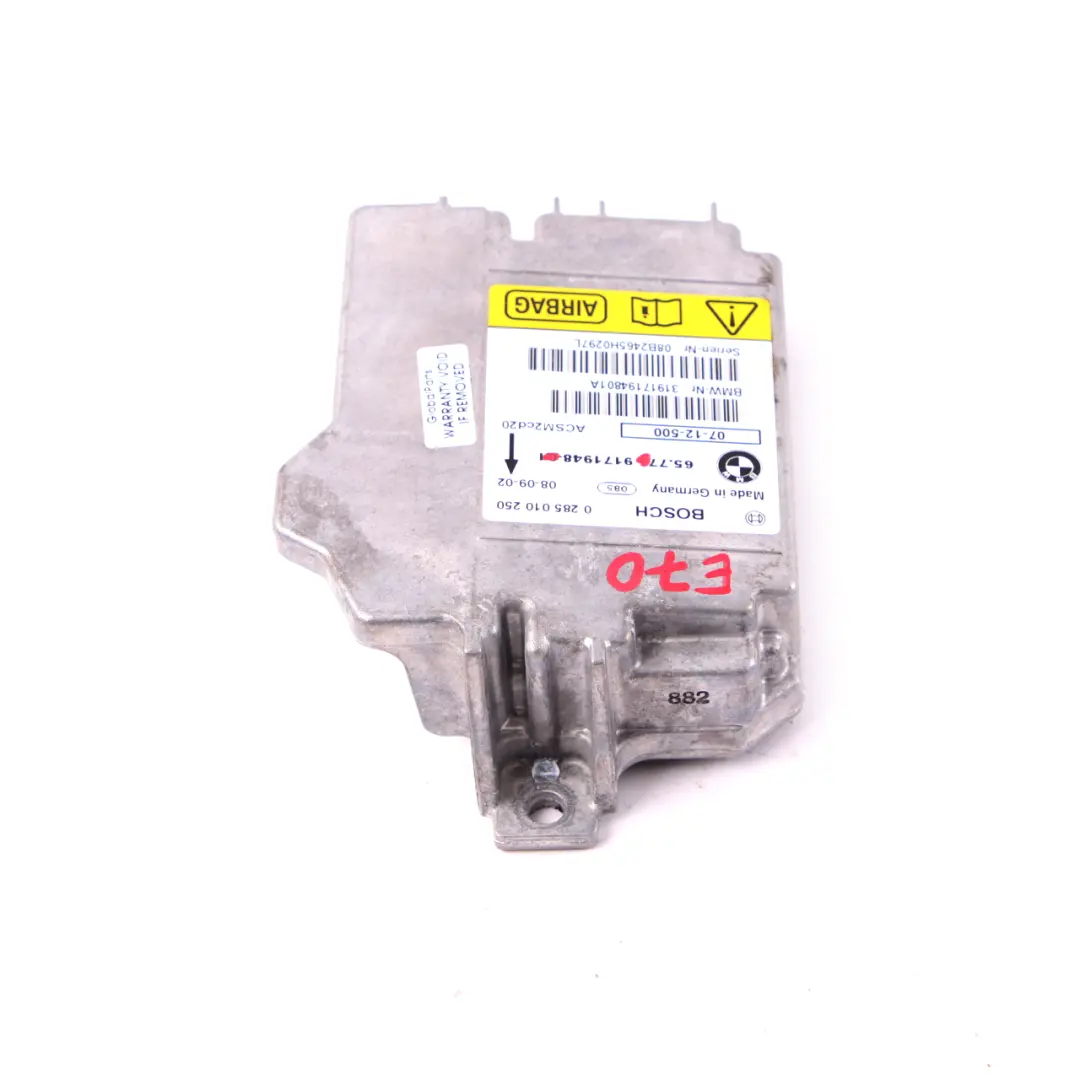 Modulo Aria Controllo Unità ECU Modulo 0285010250 per BMW X5 X6 E70 E71 con numero di parte 9240083 BMW X5 X6 E70 E71 Modulo Aria Controllo Unità ECU Modulo 0285010250 - SKU 9171948 - Numero di parte 9240083