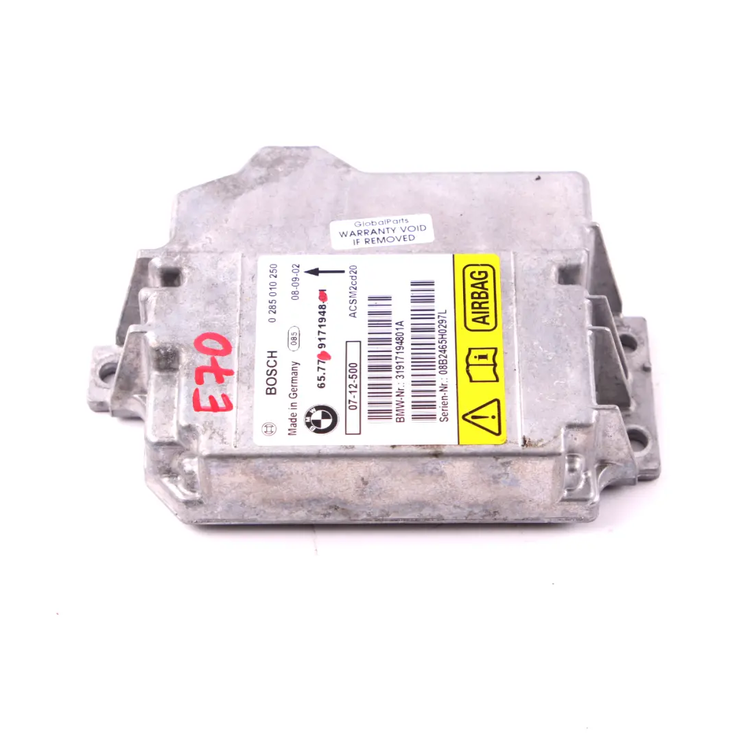 BMW X5 X6 E70 E71 Air Module Control ECU Unit Module 0285010250 - SKU 9171948 - Part number 9240083