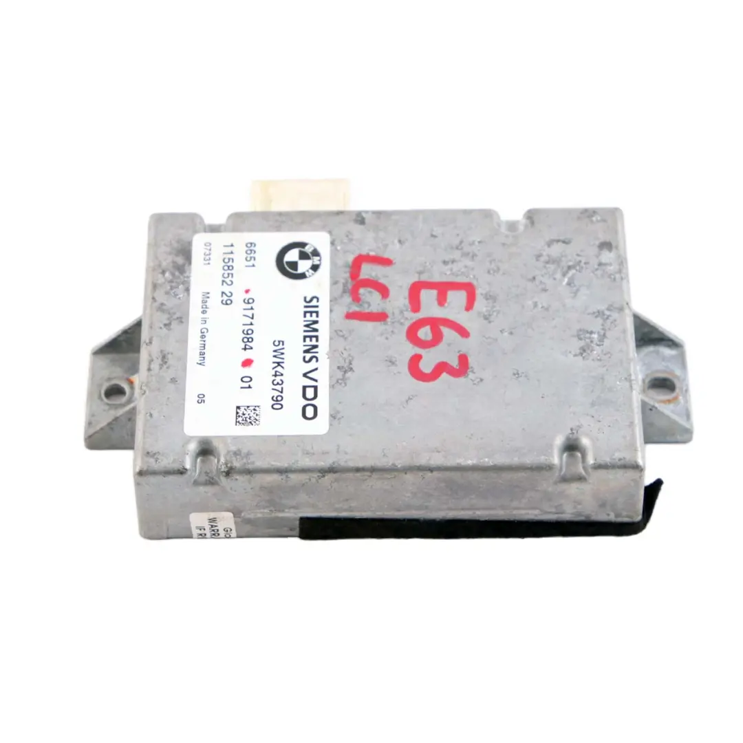Steuergerät Spurverlassenswarnung Modul ECU für BMW E60 E61 E63 E64 LCI mit Teilenummer 9171984 BMW E60 E61 E63 E64 LCI Steuergerät Spurverlassenswarnung Modul ECU - SKU 9171984 - Teilenummer 9171984