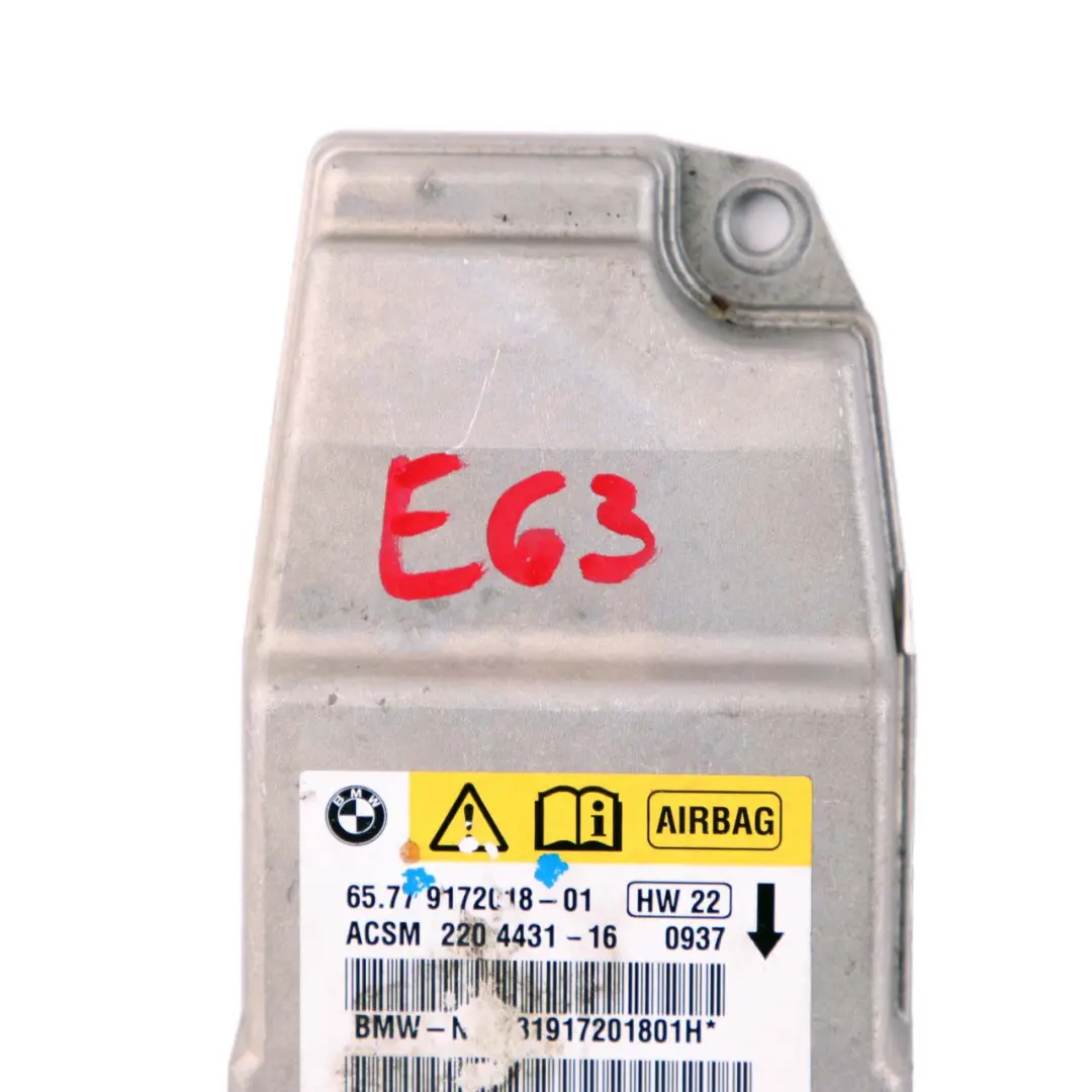BMW E60 E61 E63 E85 Moduł Poduszek Powietrznych Airbag ECU ACSM - SKU 9172018 - Numer Części 9160557