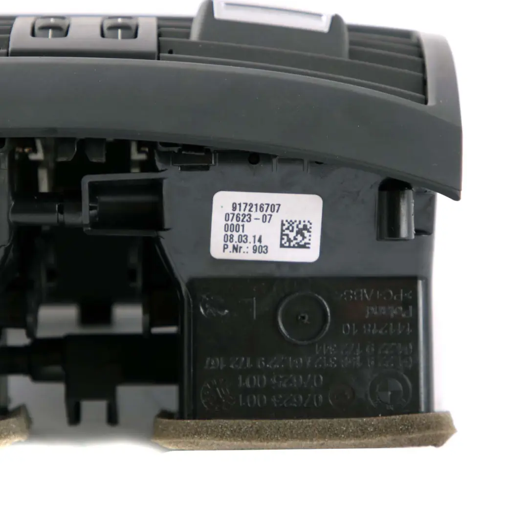 Kratki Nawiewu Tylne Kanału Środkowego Panel Czarny do BMW F10 F11 o numerze 9172167 BMW F10 F11 Kratki Nawiewu Tylne Kanału Środkowego Panel Czarny - SKU 9172167 - Numer Części 9172167