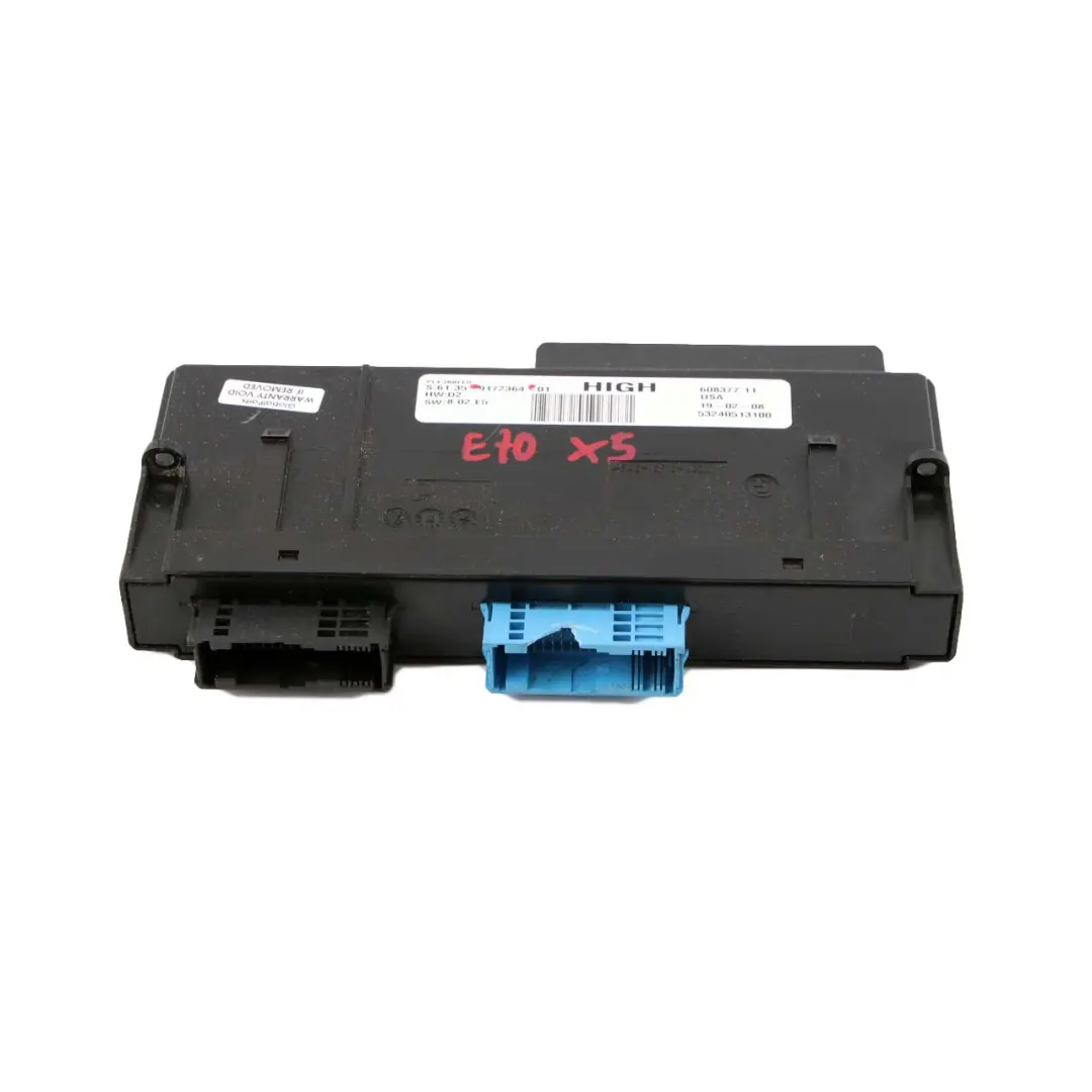 BMW E70 ECU Boîte jonction module commande carrosserie Haut PL4 JBBFEII - SKU 9172364 - Numéro de pièce 9172364