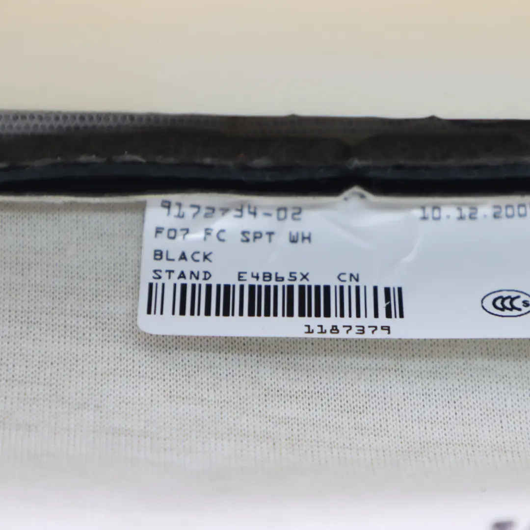 BMW F07 F10 Delantero Izquierdo Derecho Sport Funda Asiento Cuero Negro - SKU 9172734-1 - Número de pieza 9172734