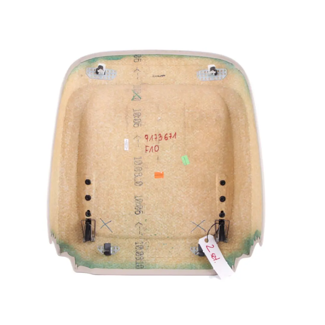 BMW F01 F07 F10 Housse Dossier Siege Avant Panneau Garniture Arriere Oyster - SKU 9173671 - Numéro de pièce 9173671
