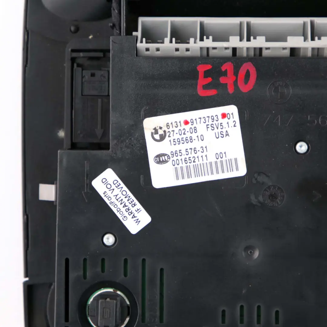 Techo Luz Interruptor Unidad Botón Negro para BMW X5 X6 E70 E71 con número de pieza 9173793 BMW X5 X6 E70 E71 Techo Luz Interruptor Unidad Botón Negro - SKU 9173793 - Número de pieza 9173793