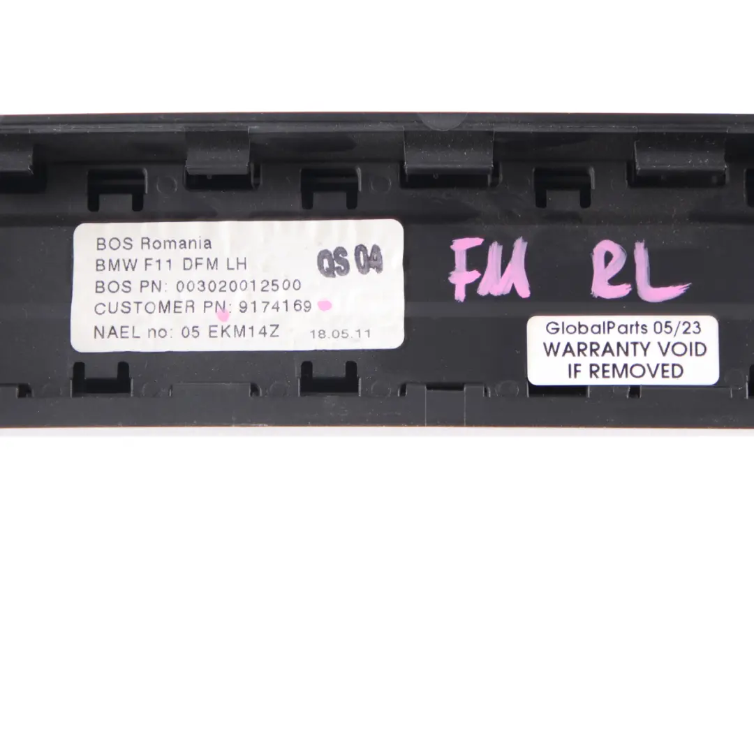 BMW F11 Sun Blind Protection Roller Window Door Rear Left N/S Black - SKU 9174169 - Part number 9174169