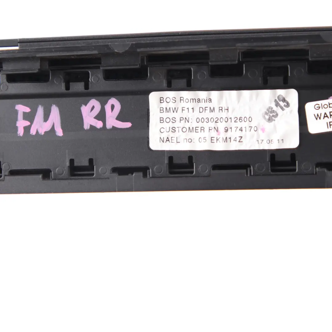 Sun Blind Protection Roller Window Door Rear Right O/S Black to BMW F11 with Part number 9174170 BMW F11 Sun Blind Protection Roller Window Door Rear Right O/S Black - SKU 9174170 - Part number 9174170