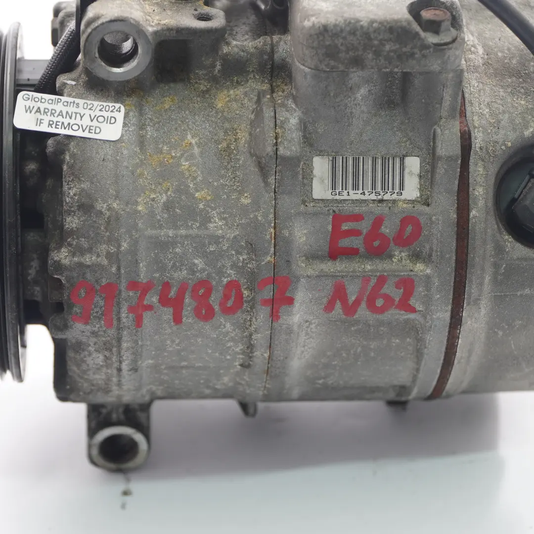 N62N Compressore Aria Condizionata per BMW E60 E61 E64 LCI con numero di parte 9174807 BMW E60 E61 E64 LCI N62N Compressore Aria Condizionata - SKU 9174807 - Numero di parte 9174807