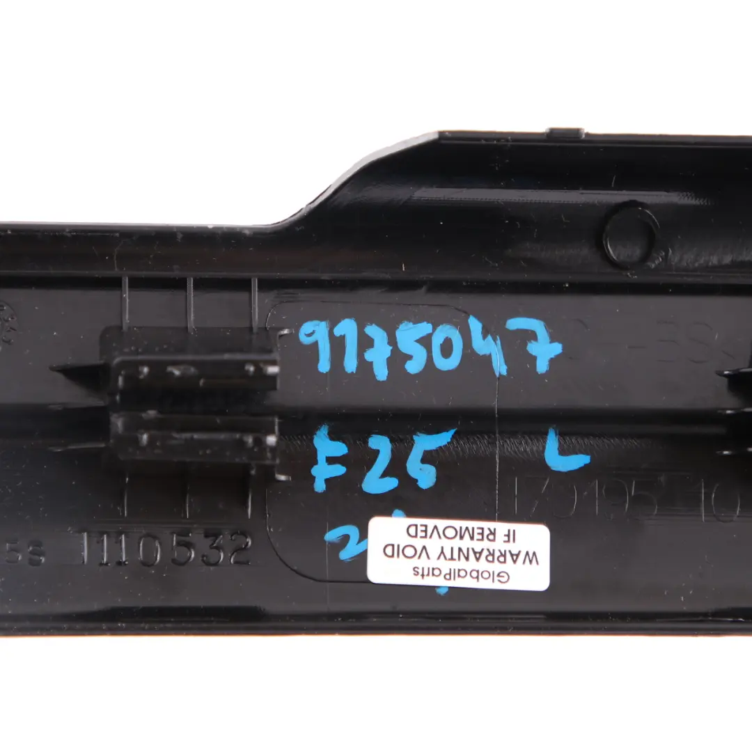 BMW X3 F25 Door Sill Cover Trim Panel Front Left N/S Black - SKU 9175047 - Part number 9175047
