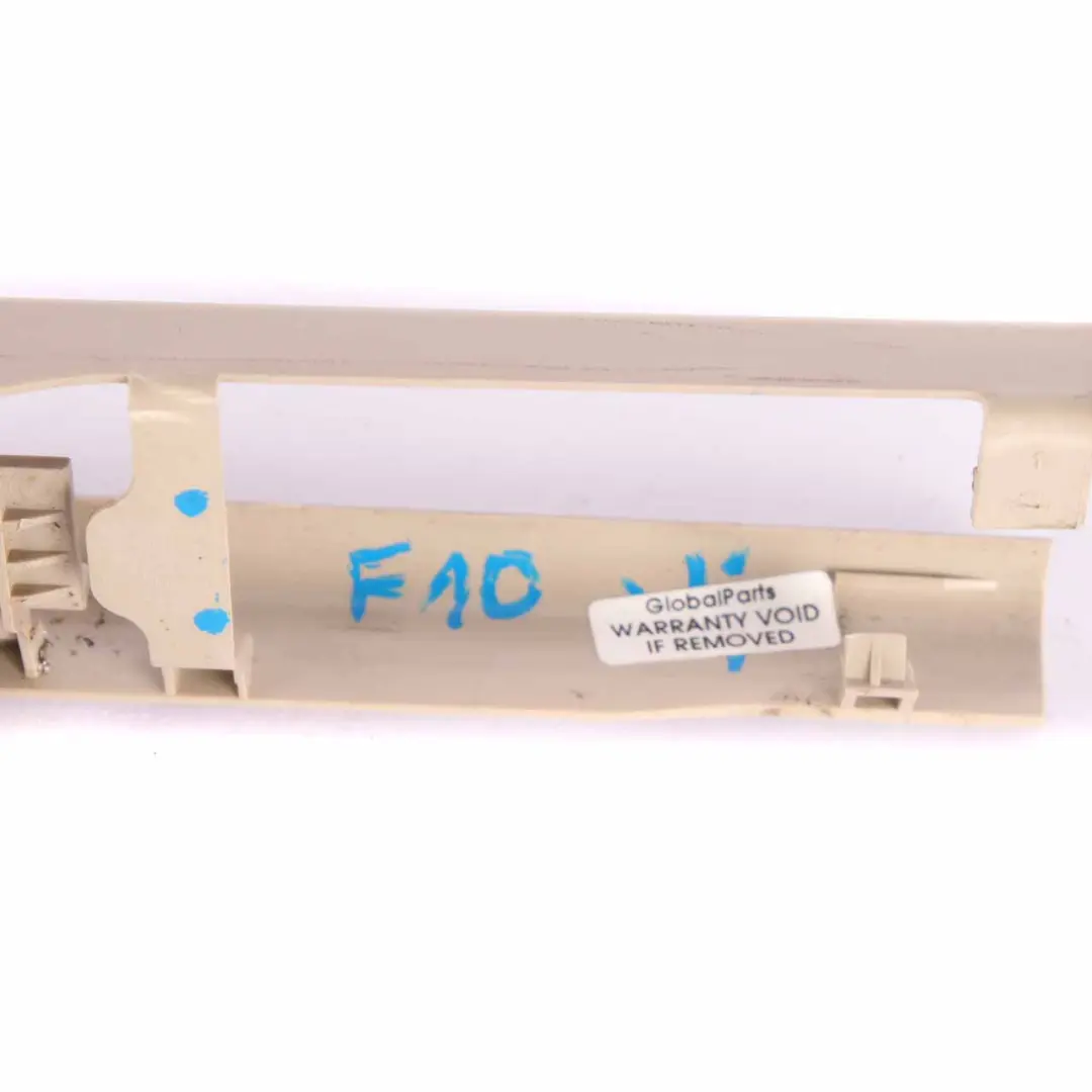 Front Seat Cover BMW F01 F02 F10 Left Rear Rail Cover Panel Oyster to with Part number 9175077 Front Seat Cover BMW F01 F02 F10 Left Rear Rail Cover Panel Oyster - SKU 9175077 - Part number 9175077