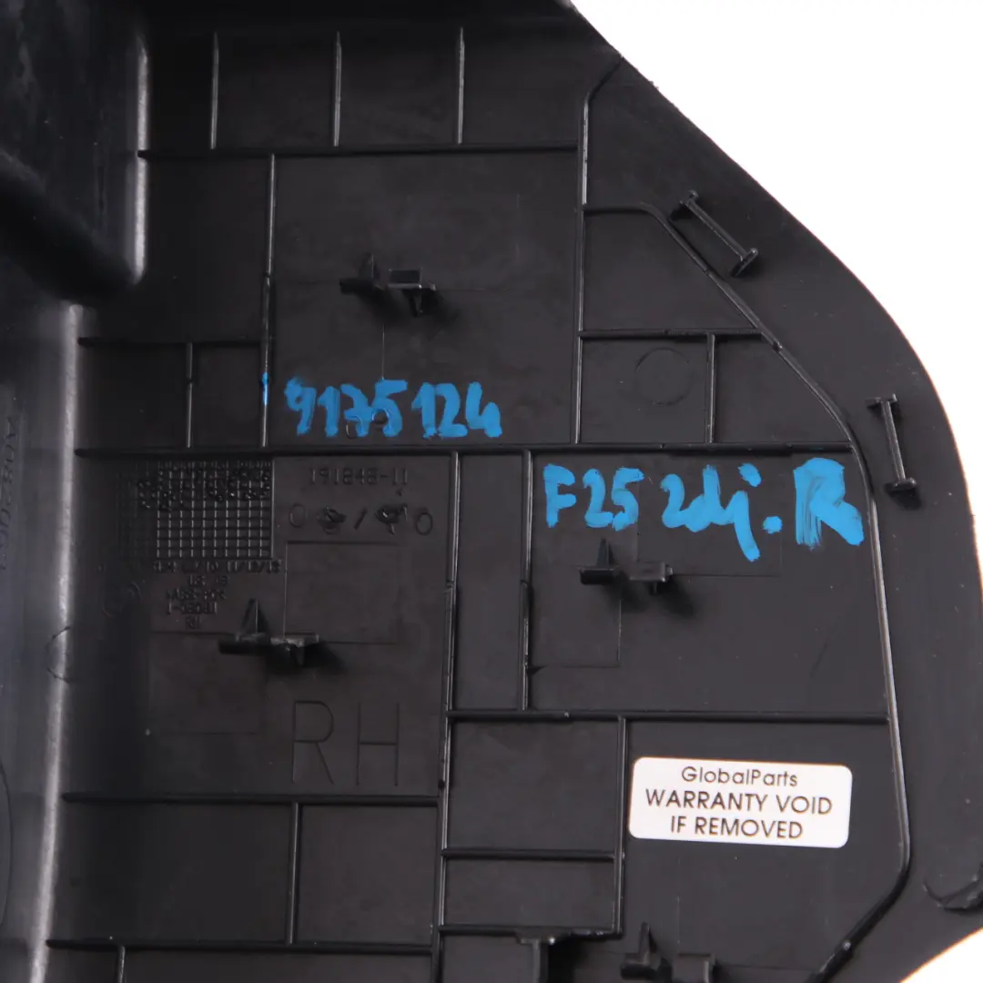 BMW X3 F25 Cache Ceinture Arrière Droite O/s Ceinture De Sécurité Noir - SKU 9175124 - Numéro de pièce 9175124