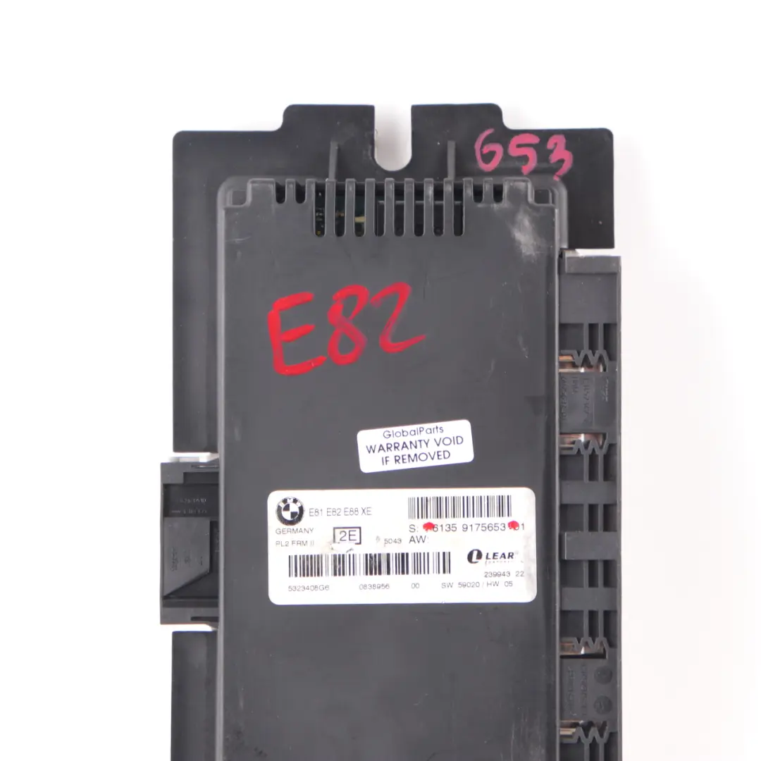 BMW E82 Xenon Footwell Light Control Module Unit PL2 FRM II Lear - SKU 9175653-2 - Part number 9175653