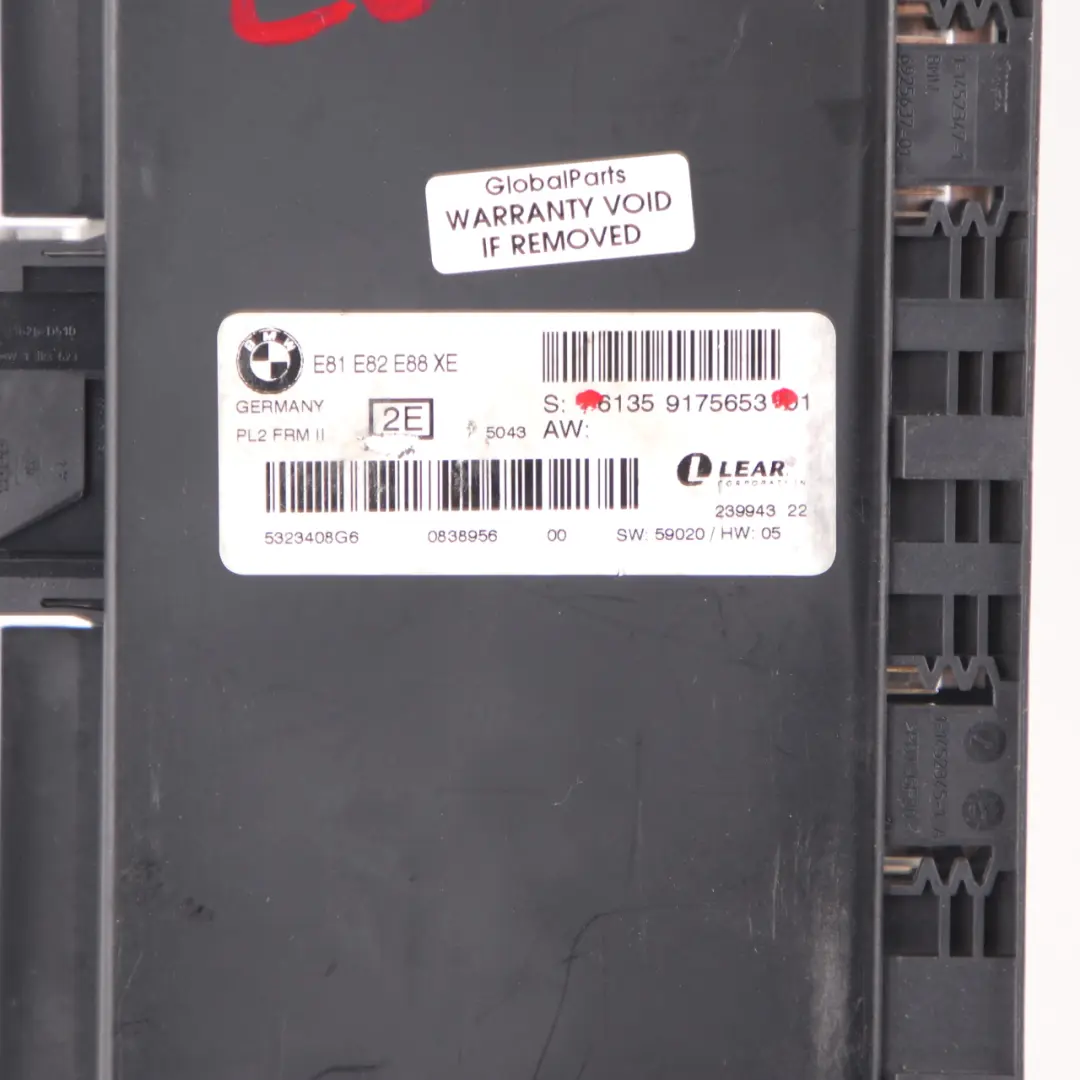 BMW E82 Xenon Footwell Light Control Module Unit PL2 FRM II Lear - SKU 9175653-2 - Part number 9175653
