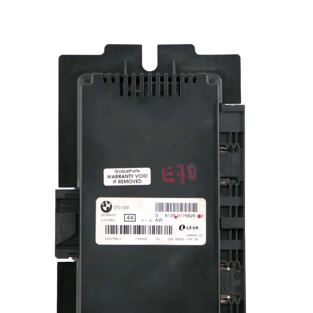 BMW X5 E70 Footwell Light Module Control Unit ECU VDM PL4 FRM II Lear - SKU 9176826 - Part number 9176826
