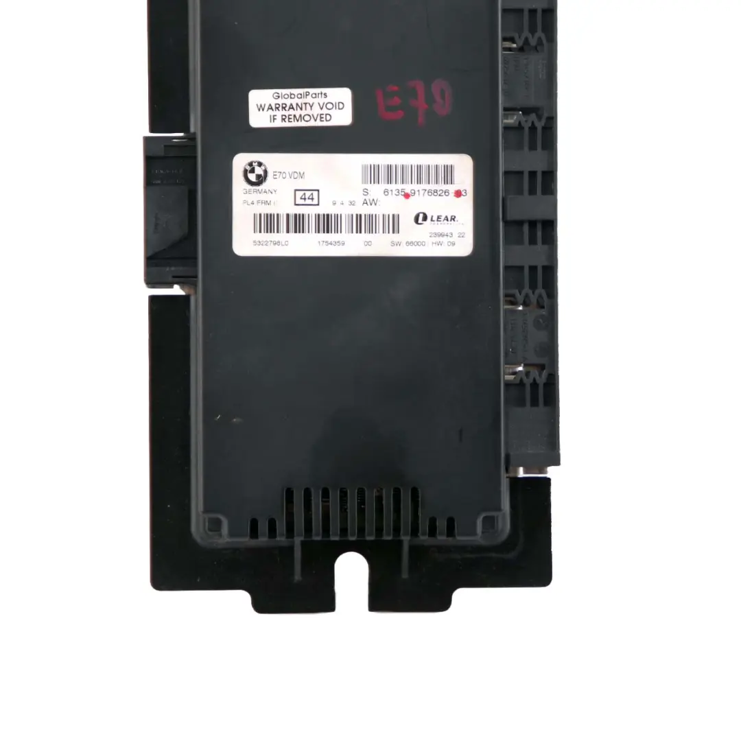 BMW X5 E70 Modulo luci vano piedi Unità controllo ECU VDM PL4 FRM II - SKU 9176826 - Numero di parte 9176826