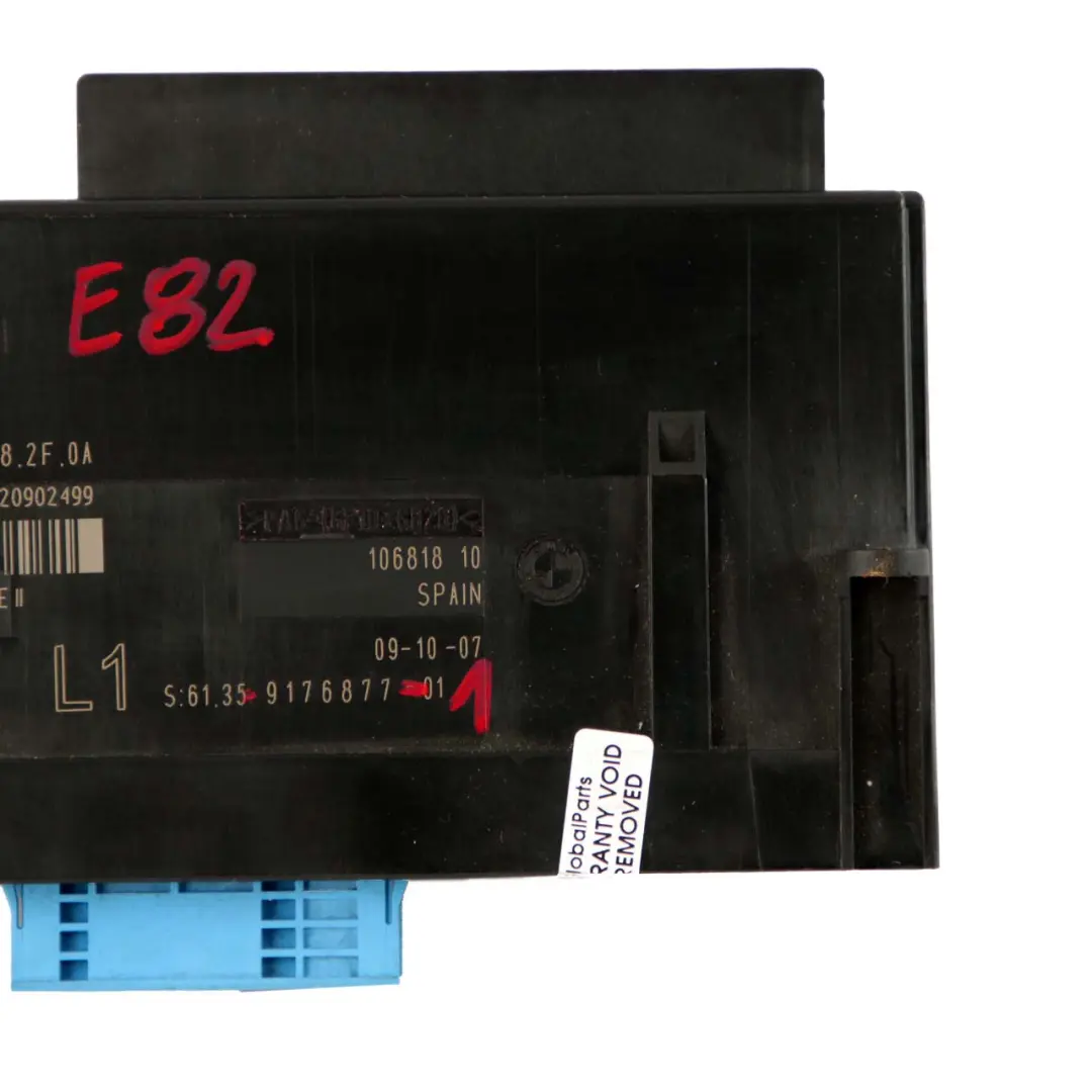 ECU Modulo controllo corpo Scatola giunzione L1 PL2 JBBFE II per BMW E82 con numero di parte 9176877 BMW E82 ECU Modulo controllo corpo Scatola giunzione L1 PL2 JBBFE II - SKU 9176877-1 - Numero di parte 9176877