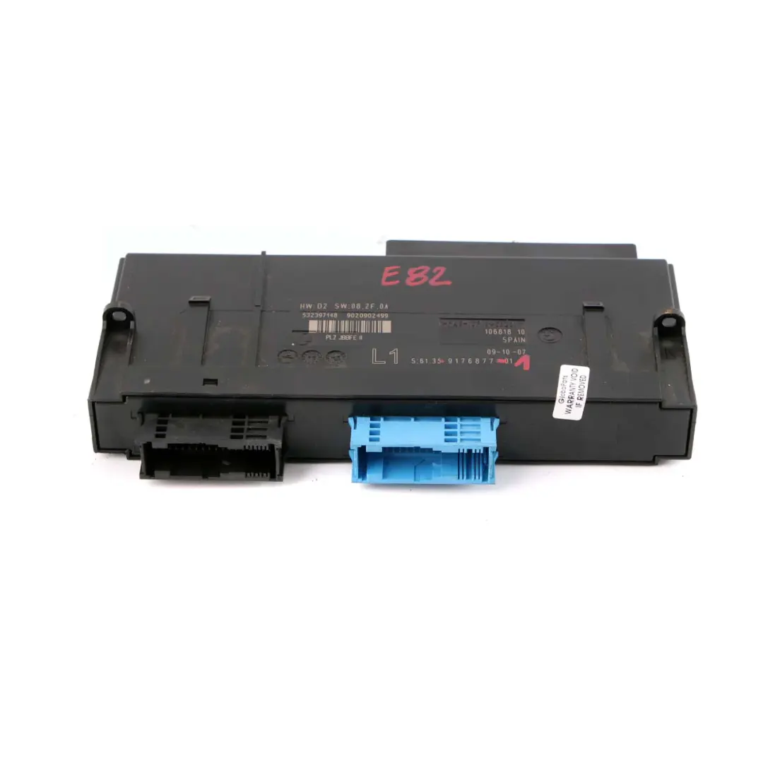 ECU Modulo controllo corpo Scatola giunzione L1 PL2 JBBFE II per BMW E82 con numero di parte 9176877 BMW E82 ECU Modulo controllo corpo Scatola giunzione L1 PL2 JBBFE II - SKU 9176877-1 - Numero di parte 9176877