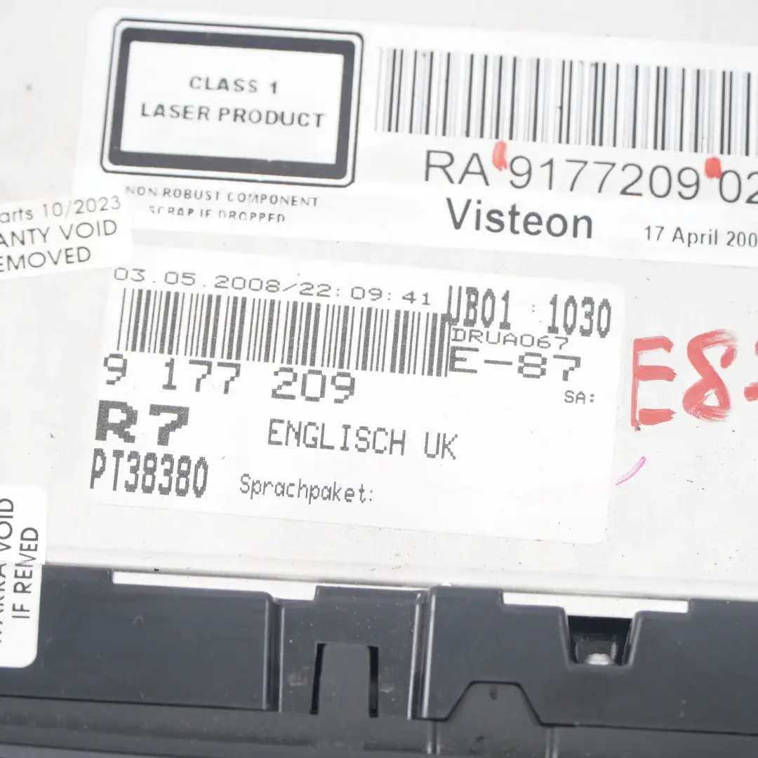  Radio Business CD BMW E81 E82 X1 E84 E87 E89 E90 E91 E92 Radio - SKU 9177209 - Part number 9177209