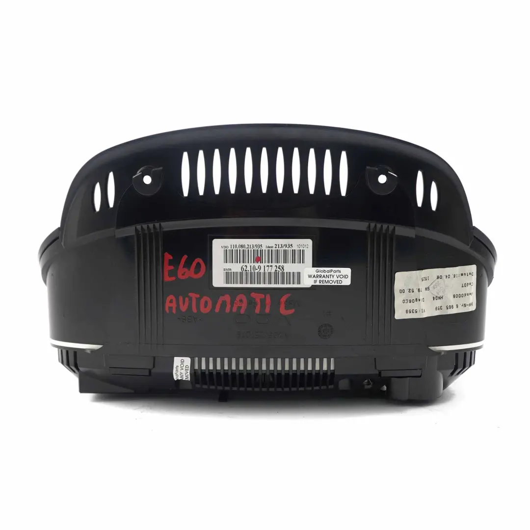  Instrument Cluster BMW E60 E61 LCI Petrol Speedo Clocks Automatic - SKU 9177258 - Part number 9153752