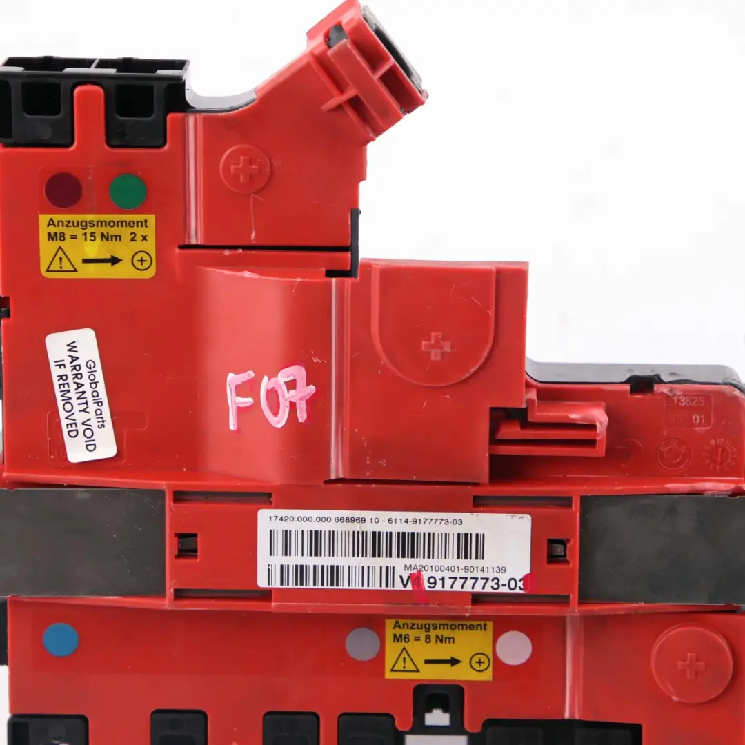 B+ Distribution Box Rear to BMW F01 F07 F10 F11 Battery Power with Part number 9177773 BMW F01 F07 F10 F11 Battery Power B+ Distribution Box Rear - SKU 9177773 - Part number 9177773