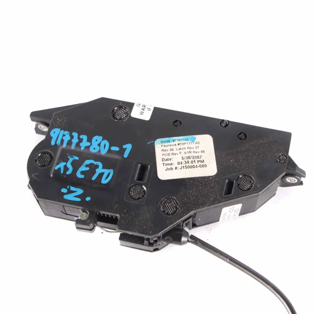 Scatola portaoggetti Meccanismo di Serratura Latch 7161766 per BMW X5 E70 con numero di parte 9177780 BMW X5 E70 Scatola portaoggetti Meccanismo di Serratura Latch 7161766 - SKU 9177780-1 - Numero di parte 9177780