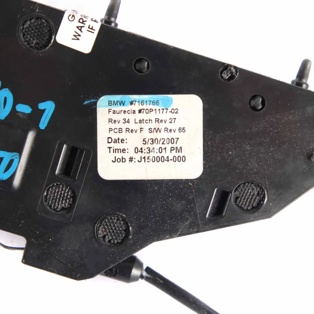 Mecanismo de Cierre de la Guantera 7161766 para BMW X5 E70 con número de pieza 9177780 BMW X5 E70 Mecanismo de Cierre de la Guantera 7161766 - SKU 9177780-1 - Número de pieza 9177780