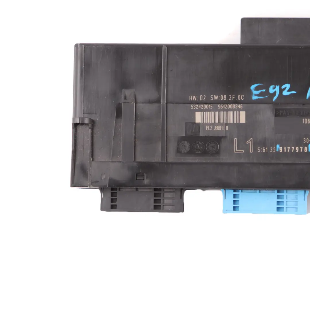 ECU Body Control Module Junction Box L1 PL2 JBBFE III to BMW E92 M3 with Part number 9177978 BMW E92 M3 ECU Body Control Module Junction Box L1 PL2 JBBFE III - SKU 9177978-2 - Part number 9177978
