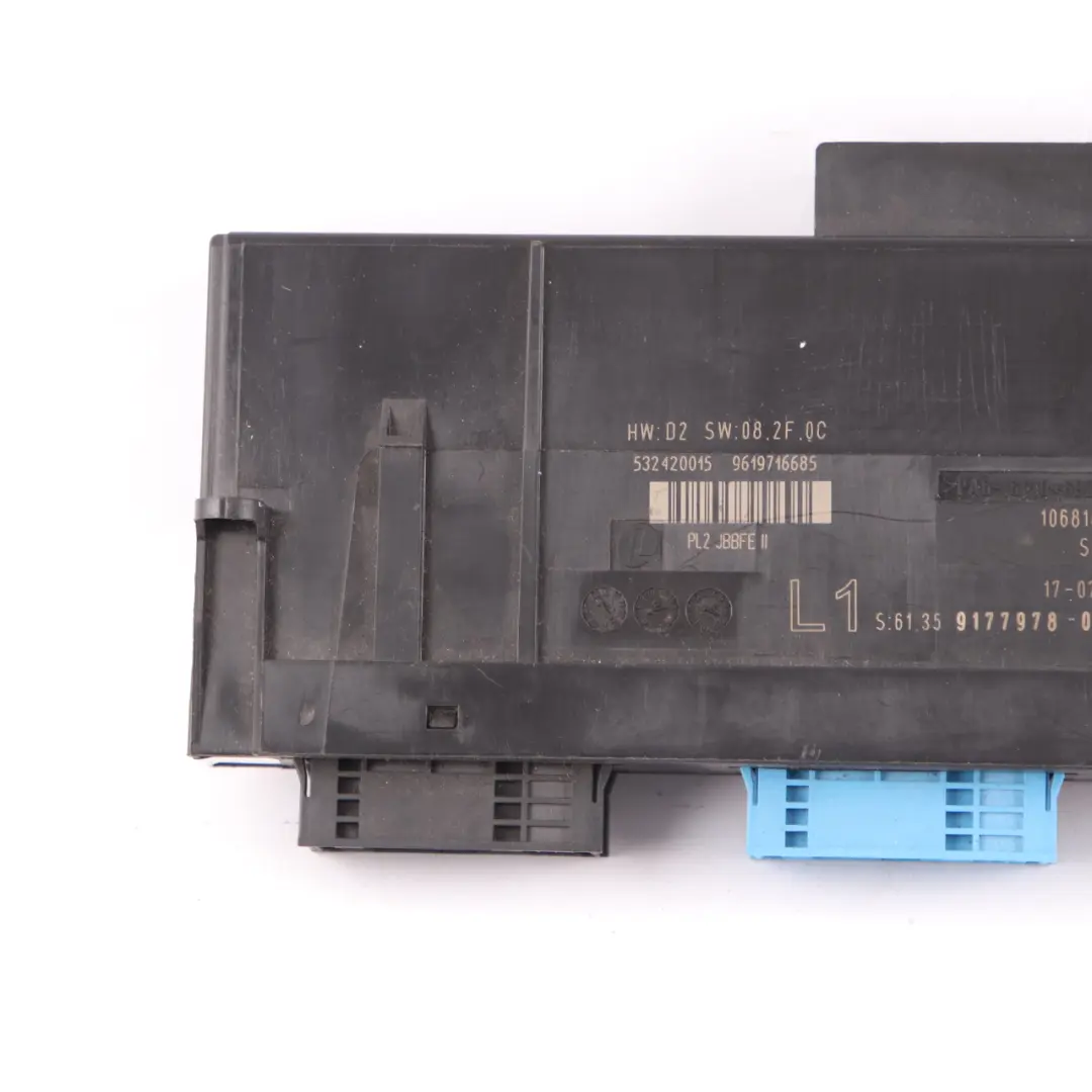 ECU Modulo De Control Del Cuerpo Caja De Conexiones L1 PL2 JBBFE para BMW E92 con número de pieza 9177978 BMW E92 ECU Modulo De Control Del Cuerpo Caja De Conexiones L1 PL2 JBBFE - SKU 9177978 - Número de pieza 9177978