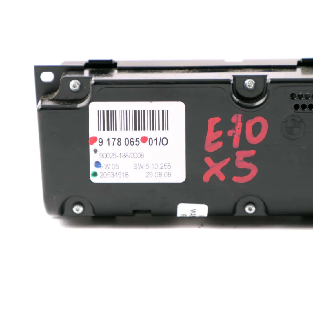 BMW X5 E70 Unidad de Control Aire Acondicionado Automático Módulo Alto - SKU 9178065 - Número de pieza 9178065