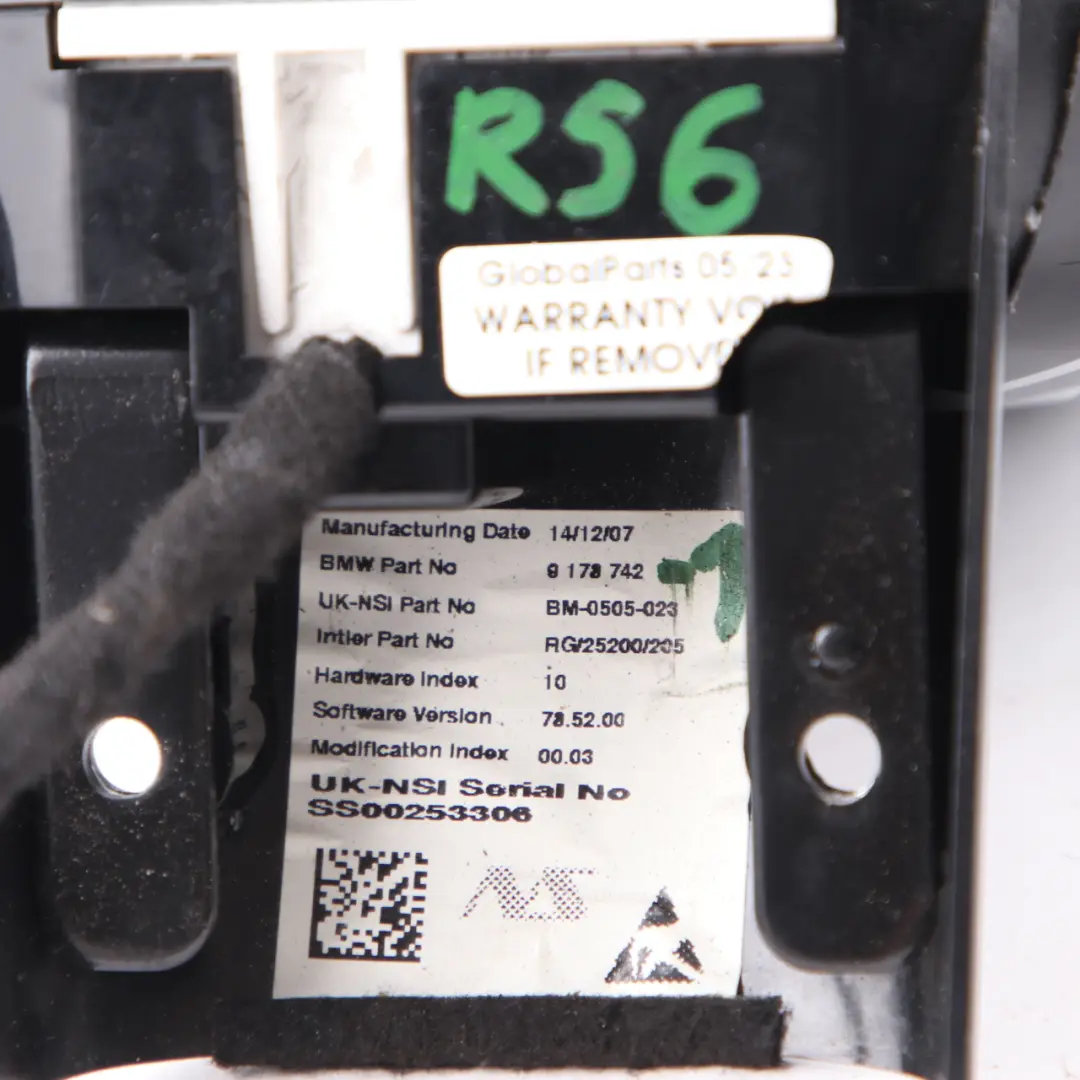 Tachometer Mini Cooper One R55 R56 R57 R60 Union Jack Rev Counter Gauge to with Part number 9178742 Tachometer Mini Cooper One R55 R56 R57 R60 Union Jack Rev Counter Gauge - SKU 9178742-1 - Part number 9178742