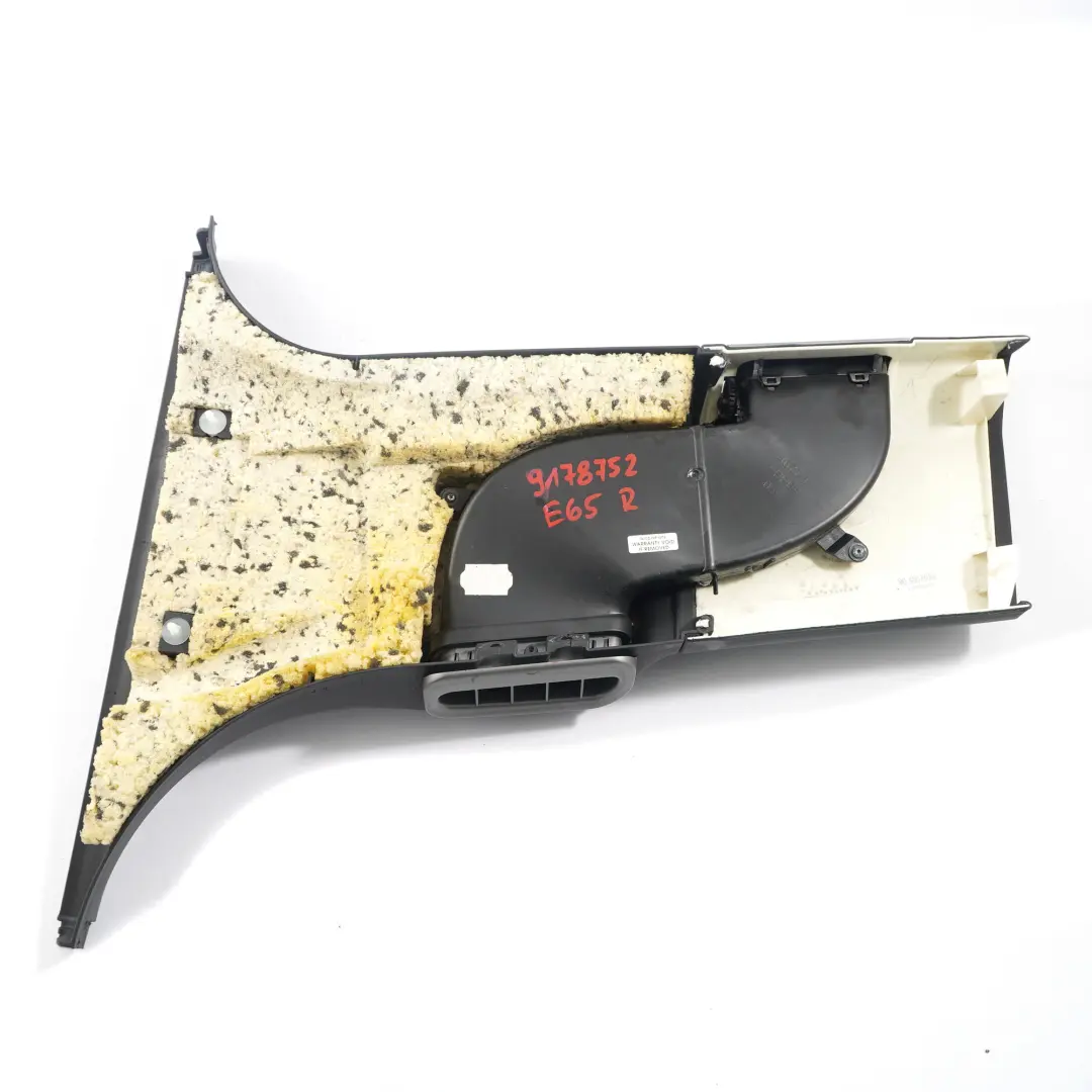 Trim Panel Pillar Lower Centre Column Right O/S Black to BMW E65 Cover with Part number 9178752 BMW E65 Cover Trim Panel Pillar Lower Centre Column Right O/S Black - SKU 9178752 - Part number 9178752