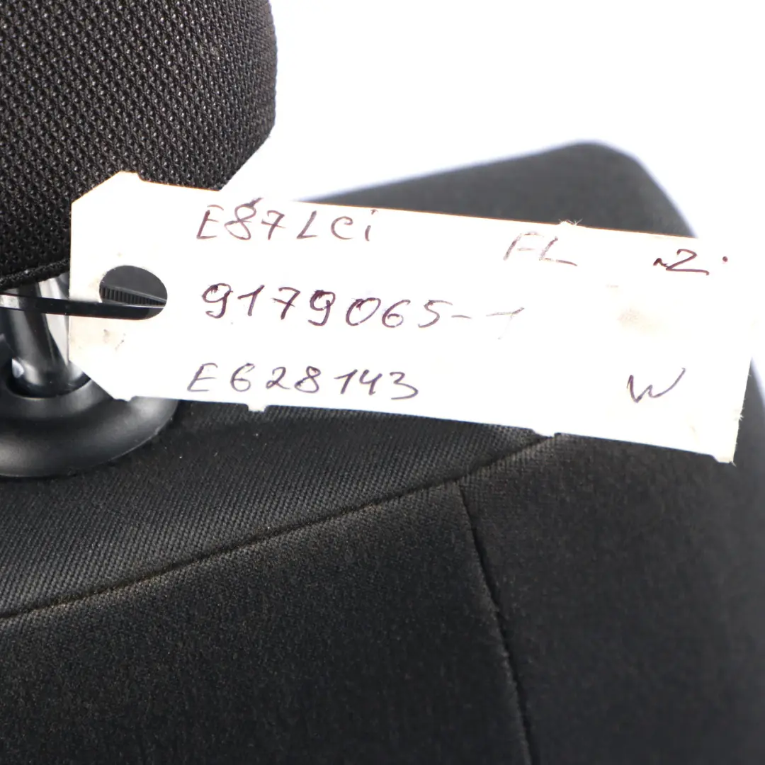 BMW E87 LCI Cloth Fabric Interior Seat Front Left N/S Network Anthracite - SKU 9179065-1 - Part number 9179065