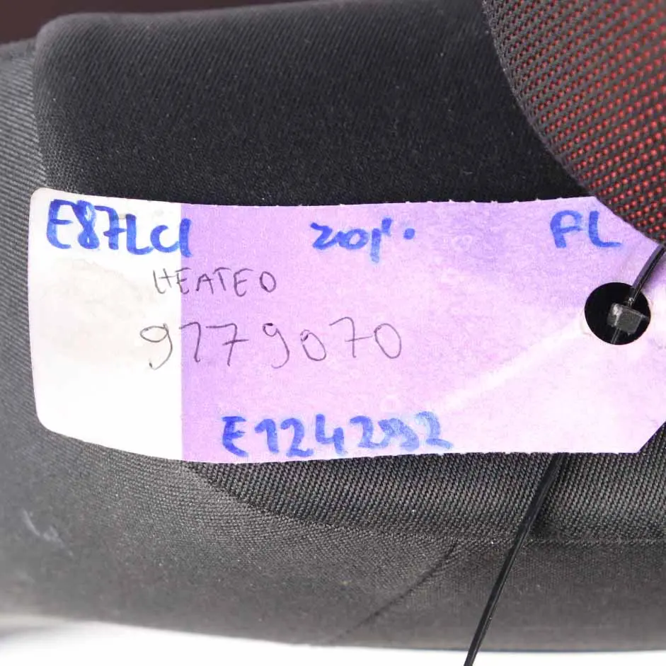  Front Seat BMW E87 LCI Heated Cloth Left N/S Fabric Network Cranberry Red Rot - SKU 9179069-1 - Part number 9179069