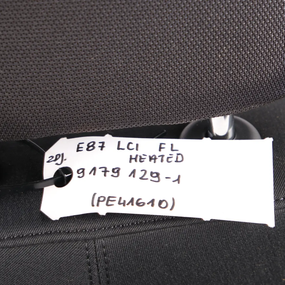 Front Seat BMW E87 LCI Heated M Sport Cloth Interior Left N/S Side Network to with Part number 9179129 Front Seat BMW E87 LCI Heated M Sport Cloth Interior Left N/S Side Network - SKU 9179129-1 - Part number 9179129