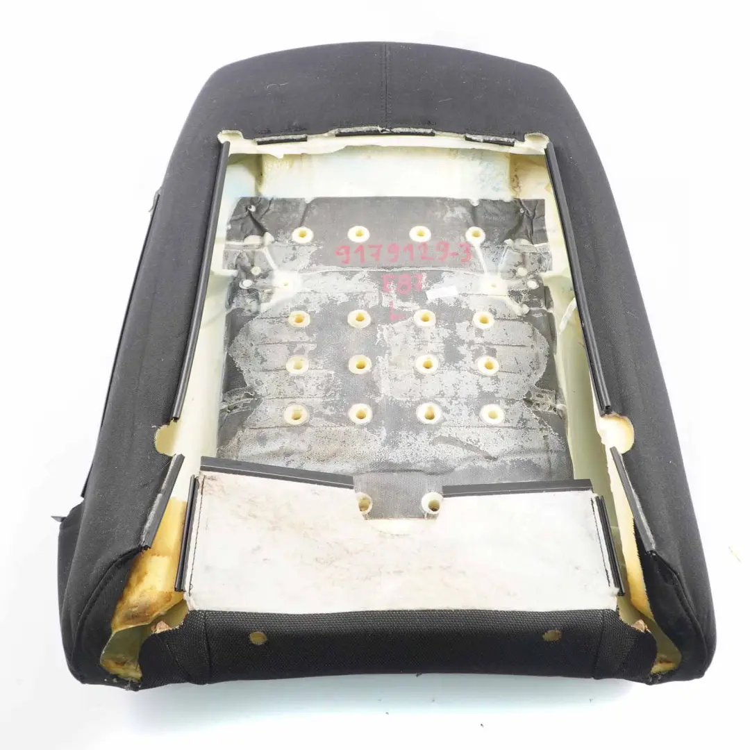 BMW E87 LCI Sportsitz Vordersitz Links Lehne Bezug Stoff Network Anthrazit - SKU 9179129-3 - Teilenummer 9179129