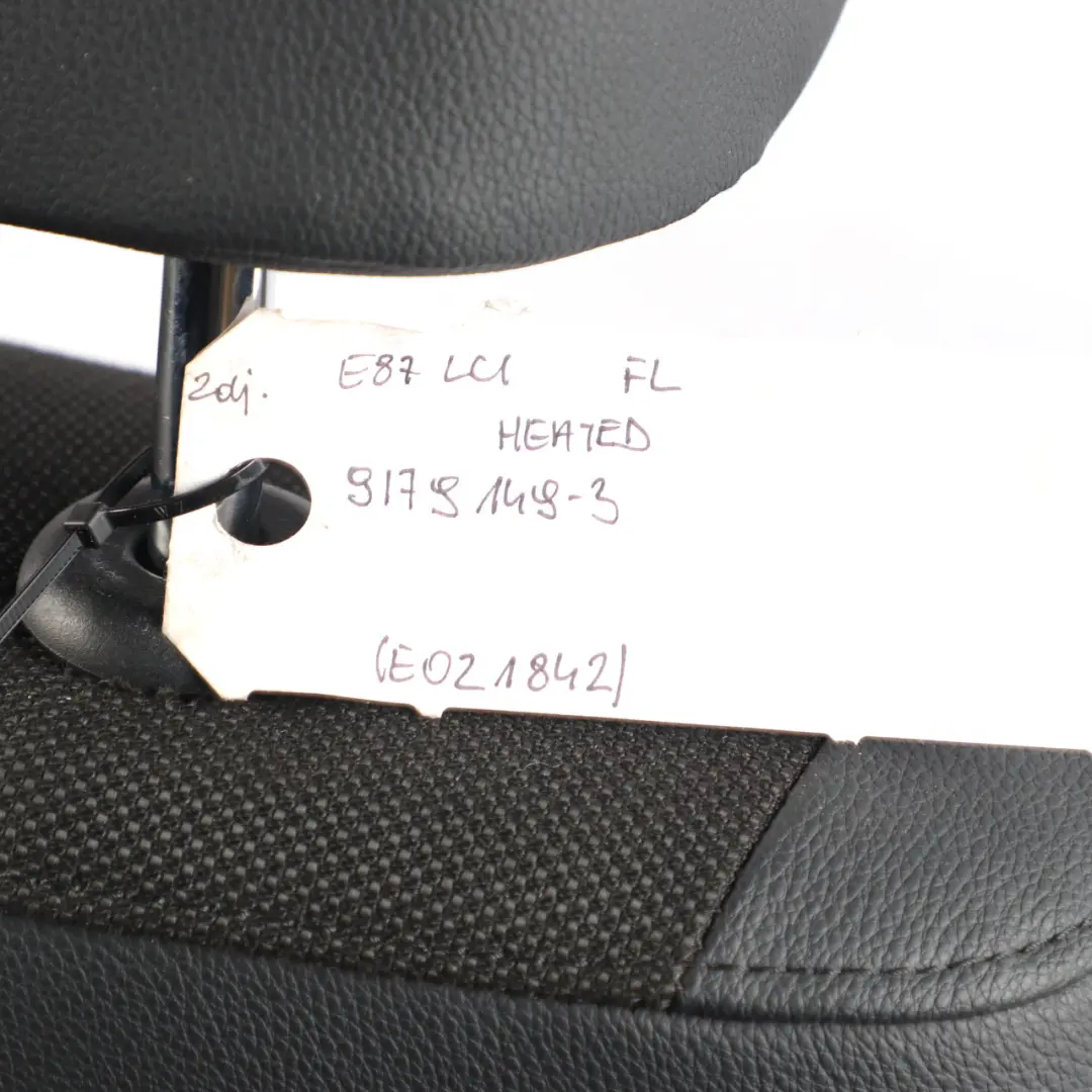 BMW E87 LCI Sport Seat Front Left N/S Heated Cloth Imitation Leather Flashpoint - SKU 9179149-3 - Part number 9179149