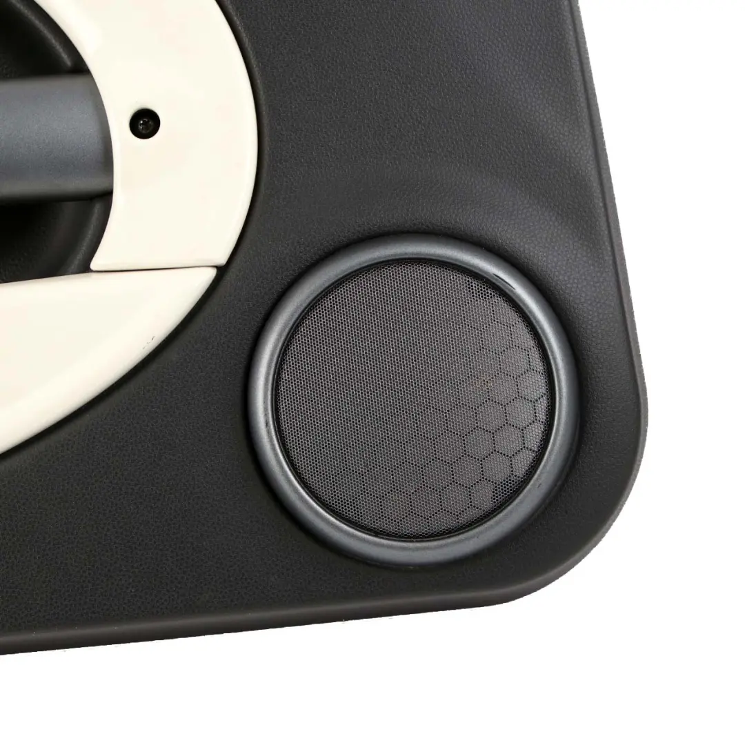 Front Left N/S Door Card Trim Panther Black Pepper White to Mini R50 R52 R53 with Part number 9179163 Mini R50 R52 R53 Front Left N/S Door Card Trim Panther Black Pepper White - SKU 9179163 - Part number 9179163