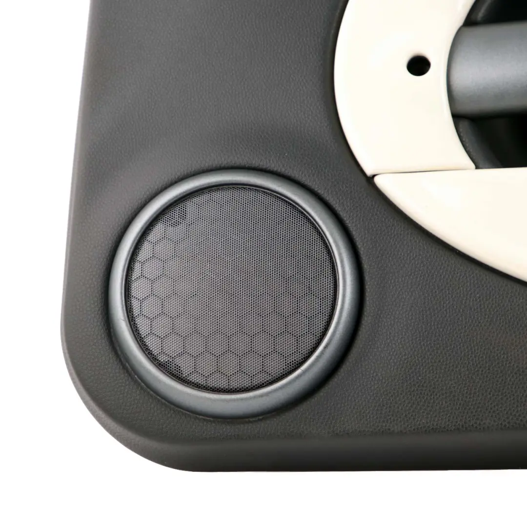 Front Right O/S Door Card Trim Panther Black Pepper White to Mini R50 R52 R53 with Part number 9179164 Mini R50 R52 R53 Front Right O/S Door Card Trim Panther Black Pepper White - SKU 9179164 - Part number 9179164