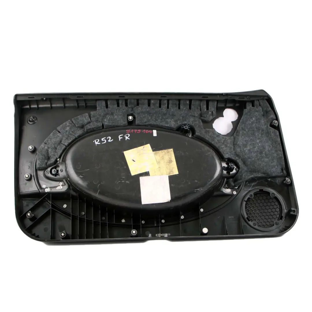 Front Right O/S Door Card Trim Panther Black Pepper White to Mini R50 R52 R53 with Part number 9179164 Mini R50 R52 R53 Front Right O/S Door Card Trim Panther Black Pepper White - SKU 9179164 - Part number 9179164