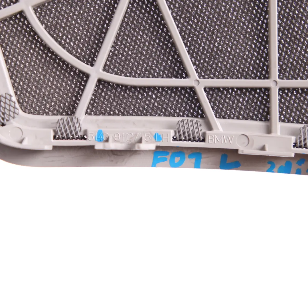 Loudspeaker Cover Rear Parcel Shelf Trim Left N/S Panel Everest Grey to BMW F01 F02 with Part number 9179865 BMW F01 F02 Loudspeaker Cover Rear Parcel Shelf Trim Left N/S Panel Everest Grey - SKU 9179865 - Part number 9179865