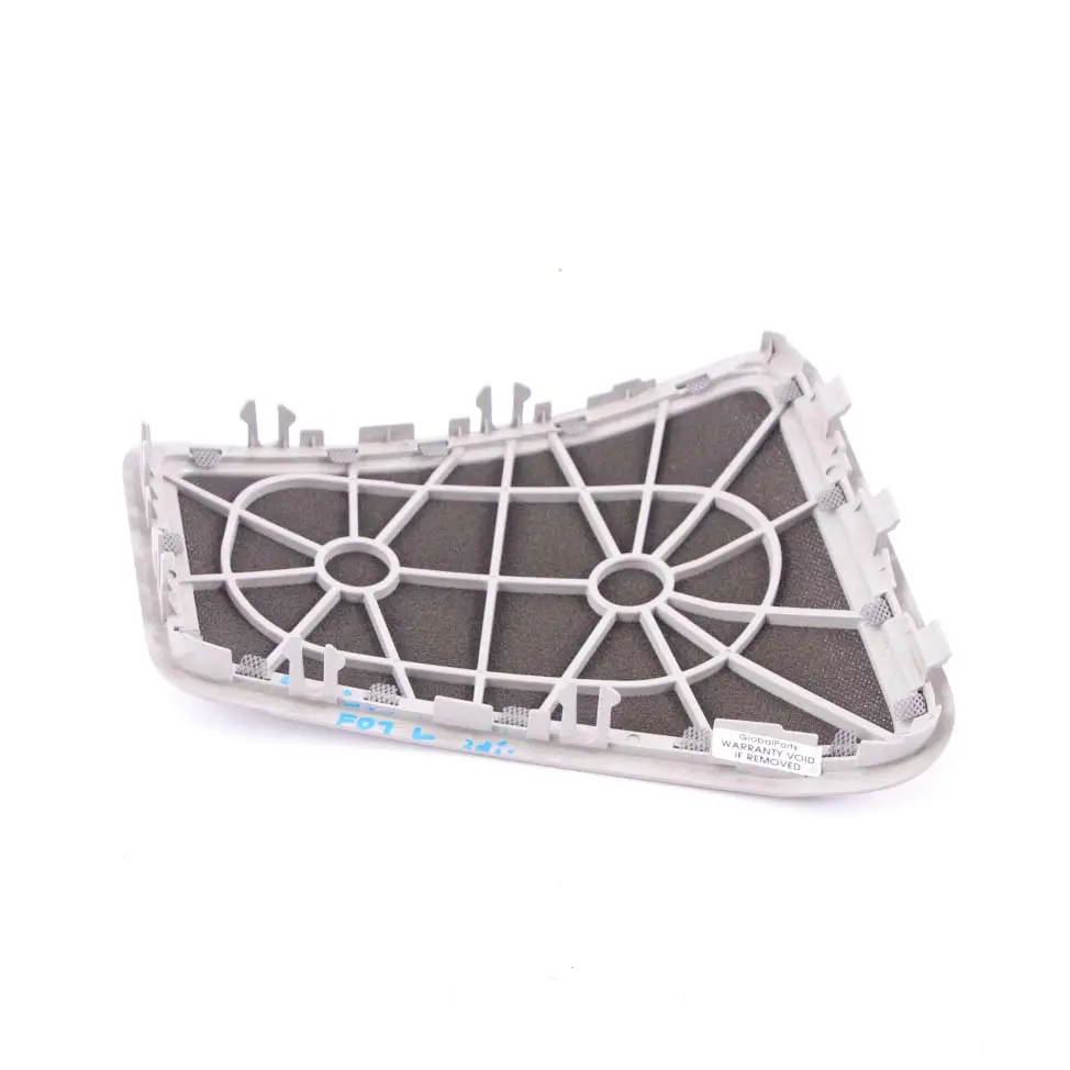 Loudspeaker Cover Rear Parcel Shelf Trim Left N/S Panel Everest Grey to BMW F01 F02 with Part number 9179865 BMW F01 F02 Loudspeaker Cover Rear Parcel Shelf Trim Left N/S Panel Everest Grey - SKU 9179865 - Part number 9179865