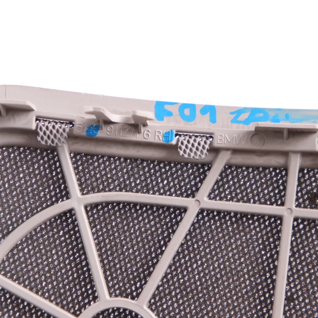 Loudspeaker Cover Rear Parcel Shelf Trim Right Panel Everest Grey to BMW F01 F02 with Part number 9179866 BMW F01 F02 Loudspeaker Cover Rear Parcel Shelf Trim Right Panel Everest Grey - SKU 9179866 - Part number 9179866