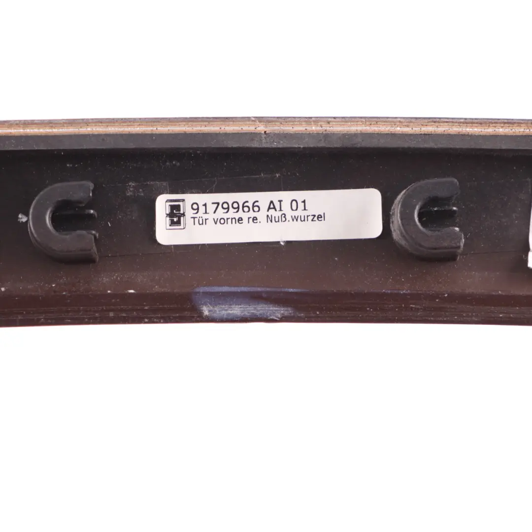 Trim Strip Door BMW E90 LCI Decor Front Right Fine Wood Trim Burr Walnut to with Part number 9179966 Trim Strip Door BMW E90 LCI Decor Front Right Fine Wood Trim Burr Walnut - SKU 9179966 - Part number 9179966