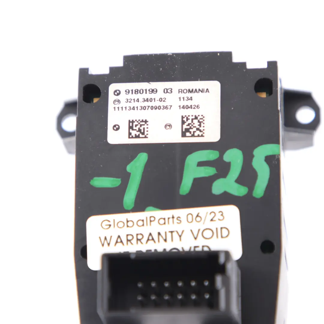  Interruptor Estacionamiento BMW F10 F11 Botón Interruptor Trim Negro - SKU 9180199-1 - Número de pieza 9180199